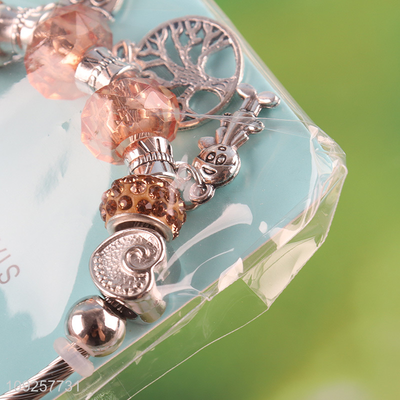 Factory Supply Charm Bracelet Silver Bracelet Stainless Steel Bangle Bracelet