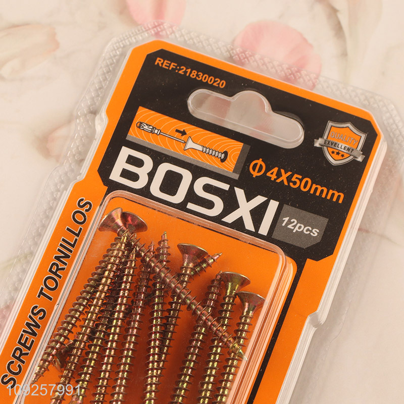 Good Quality 12 Pieces Self Tapping Screw Set Iron Self Tapping Screws Set