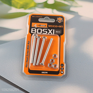 New Arrival 4 Pieces M5 Iron Screws and Nuts Set Hardware Assortment Kit