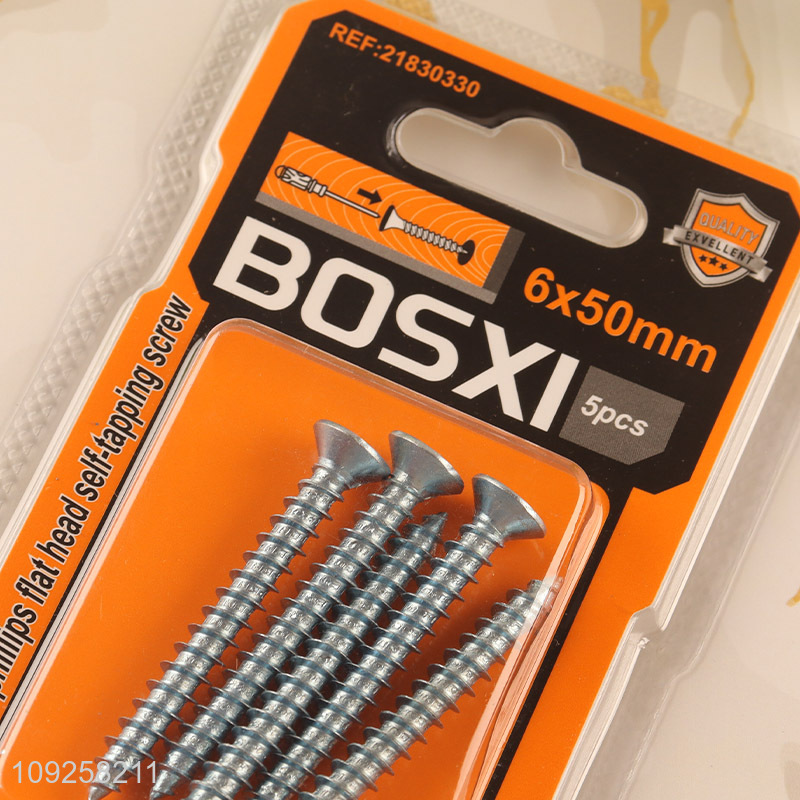 New Product 5 Pieces Self Tapping Screw Set Iron Self Tapping Screws Set