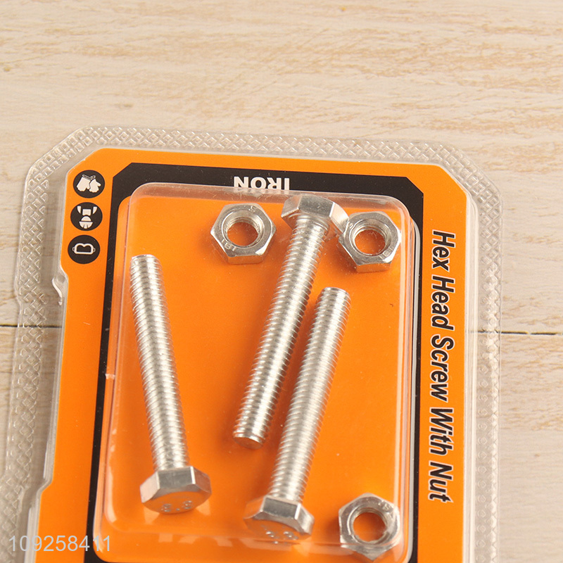 China Imports 3 Pieces M6 Iron Screws and Nuts Set Hardware Assortment Kit
