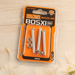 Hot Selling 3 Pieces M6 Iron Screws and Nuts Set Hardware Assortment Kit