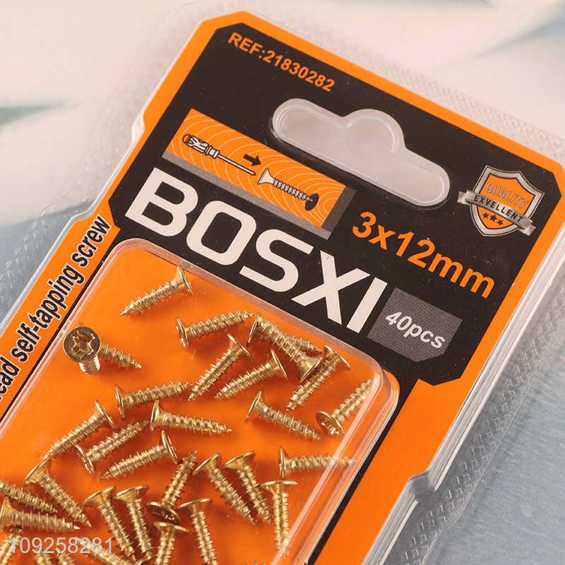 High Quality 40 Pieces Self Tapping Screw Set Iron Self Tapping Screws Set