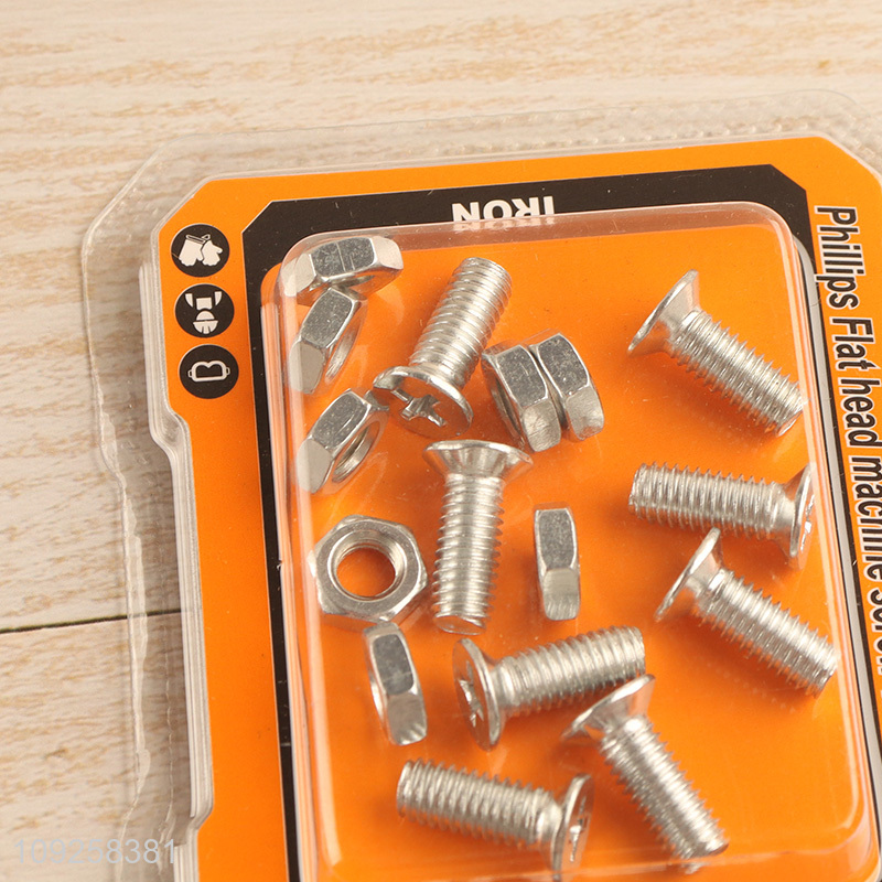 China Wholesale 8 Pieces M6 Iron Screws and Nuts Set Hardware Assortment Kit