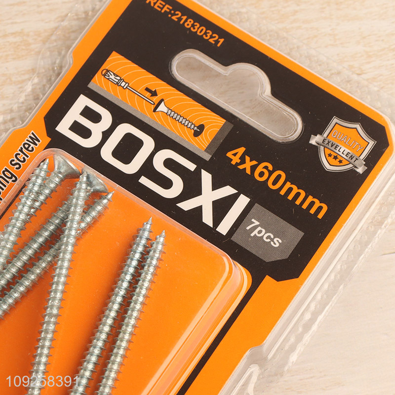 New Product 7 Pieces Self Tapping Screw Set Iron Self Tapping Screws Set