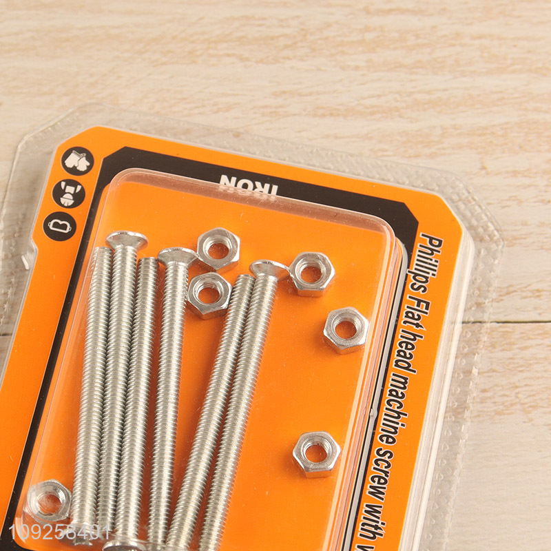 Factory Price 6 Pieces M4 Iron Screws and Nuts Set Hardware Assortment Kit