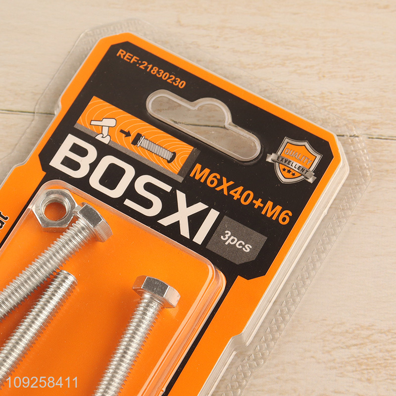 China Imports 3 Pieces M6 Iron Screws and Nuts Set Hardware Assortment Kit