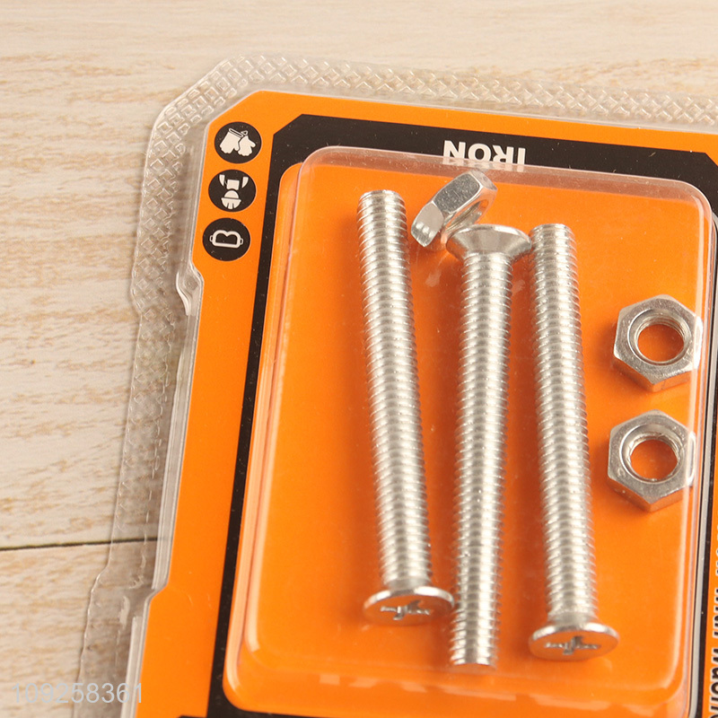Hot Selling 3 Pieces M6 Iron Screws and Nuts Set Hardware Assortment Kit