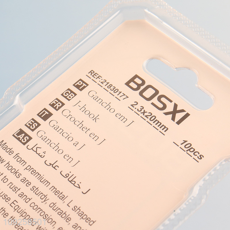 China Imports 10 Pieces Screw-in Hooks L Shaped Screw Hook Right Angle Metal Hooks