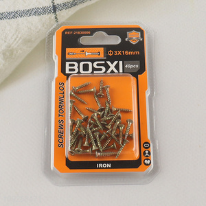 China Wholesale 40 Pieces Self Tapping Screw Set Iron Self Tapping Screws Set