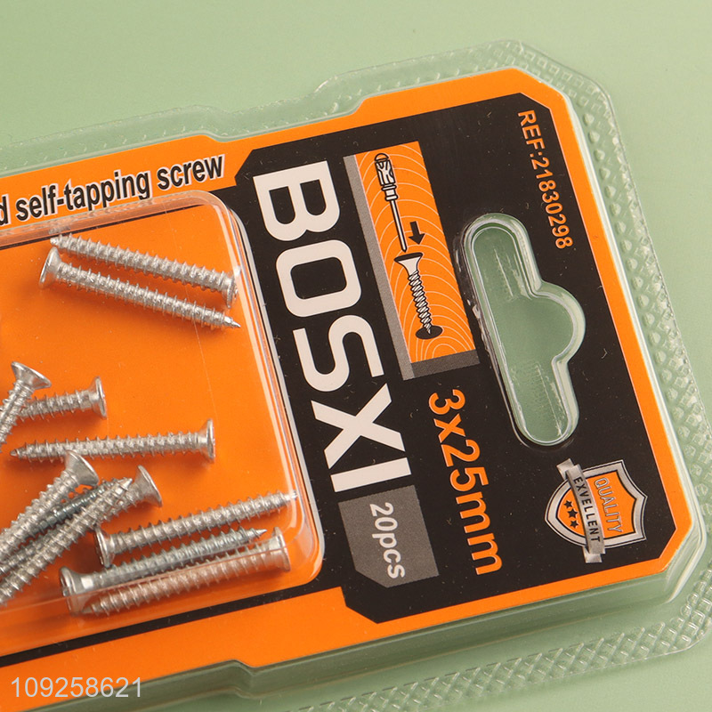 Good Quality 20 Pieces Self Tapping Screw Set Iron Self Tapping Screws Set