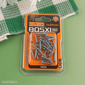 High Quality 30 Pieces Self Tapping Screw Set Iron Self Tapping Screws Set