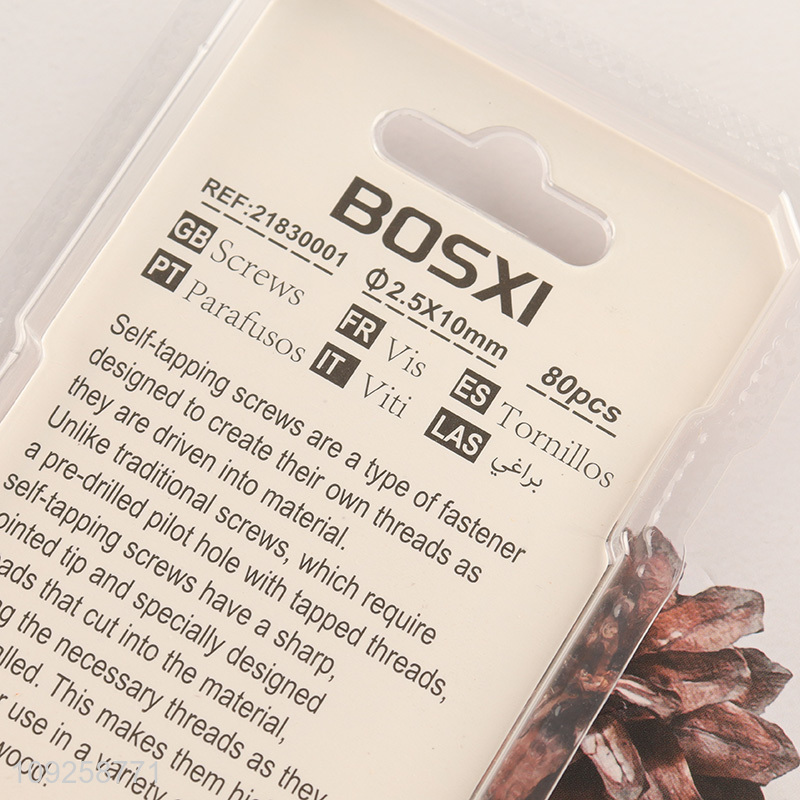 China Imports 80 Pieces Self Tapping Screw Set Iron Self Tapping Screws Set