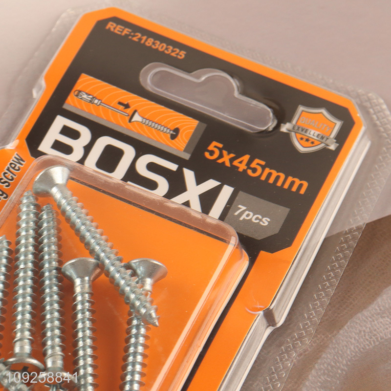 New Product 7 Pieces Self Tapping Screw Set Iron Self Tapping Screws Set