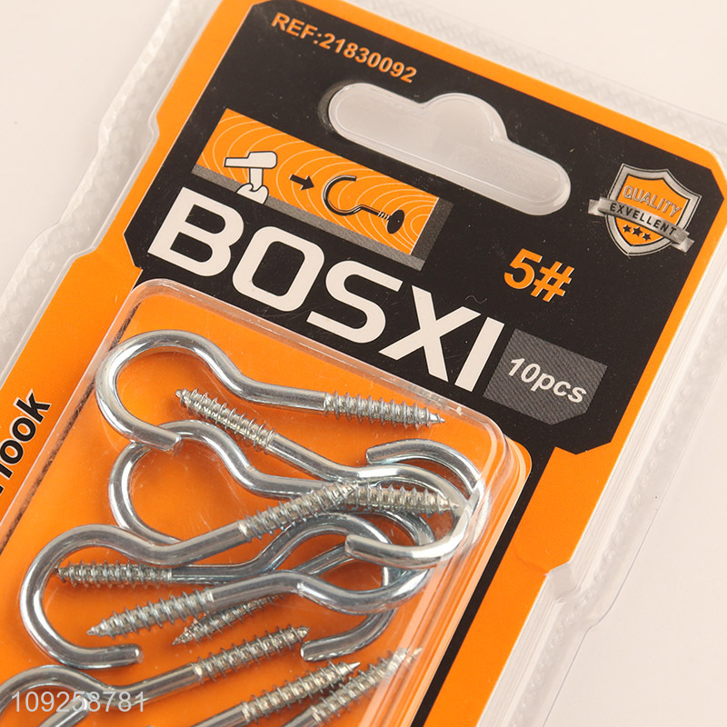 Factory Supply 10 Pieces Screw Eye Pins Heavy Duty Self Tapping Screws Hooks