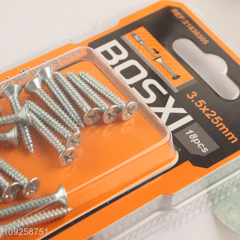 New Product 18 Pieces Self Tapping Screw Set Iron Self Tapping Screws Set