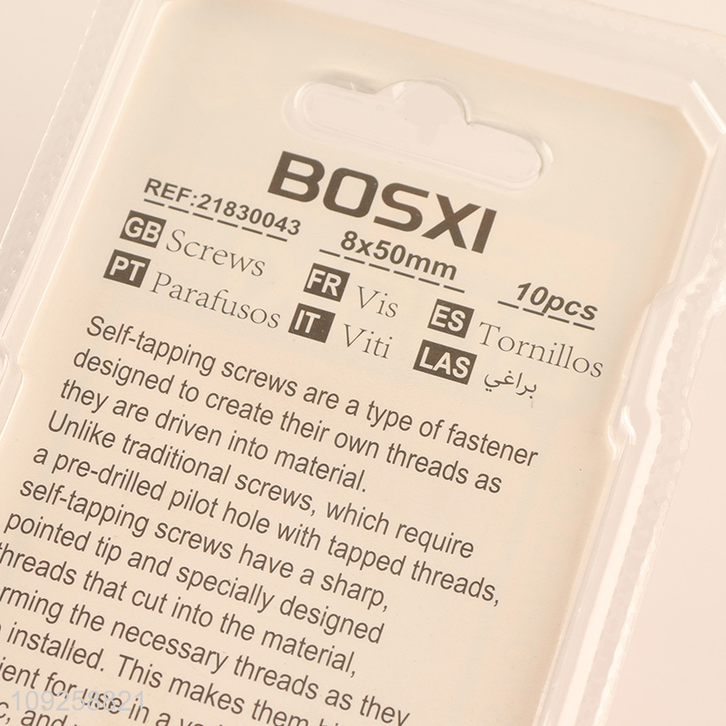 High Quality 10 Pieces Plastic Wall Anchor and Screw Set Drywall Anchor Kit