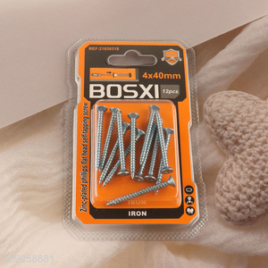New Arrival 12 Pieces Self Tapping Screw Set Iron Self Tapping Screws Set
