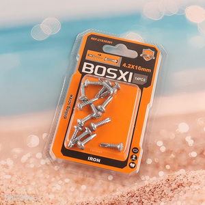 New Product 14 Pieces Self Drilling Screws Set Iron Self Tapping Screws Set