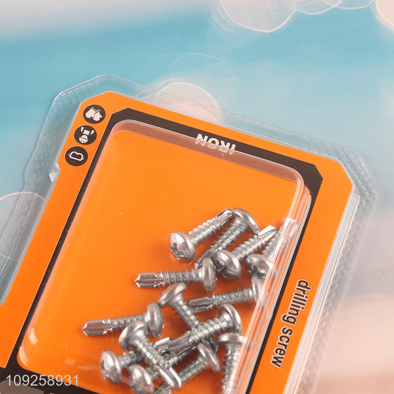 New Product 14 Pieces Self Drilling Screws Set Iron Self Tapping Screws Set