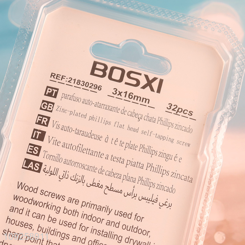 High Quality 32 Pieces Self Tapping Screw Set Iron Self Tapping Screws Set