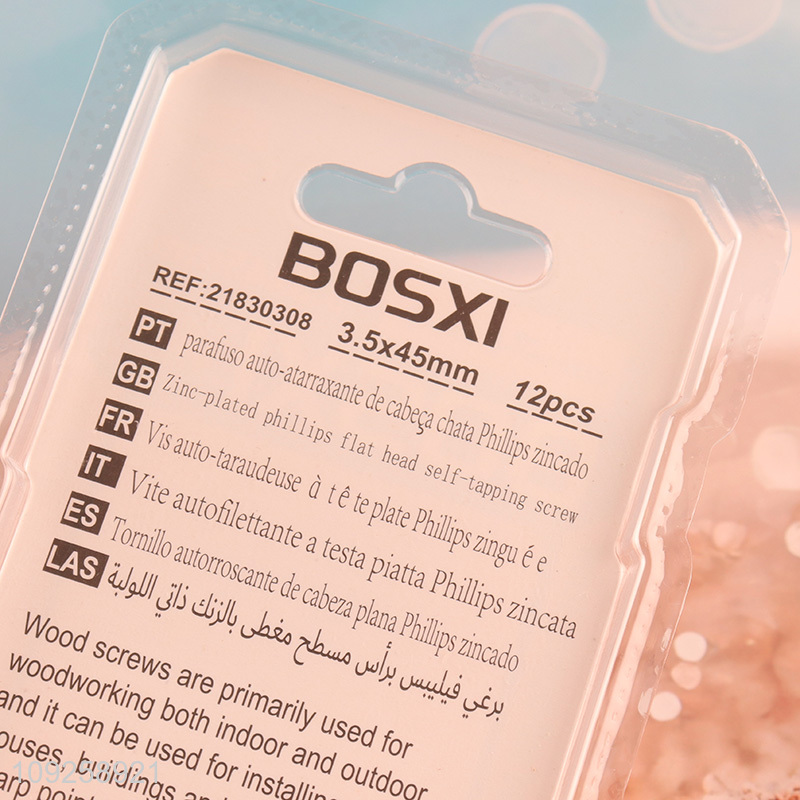 China Wholesale 12 Pieces Self Tapping Screw Set Iron Self Tapping Screws Set