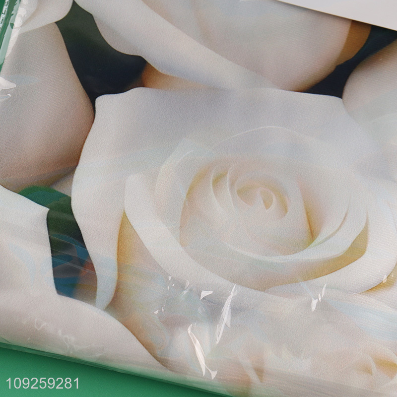 Wholesale 110*140cm Tablecloth Rose Flower Printed Table Cover for Rectangle Tables