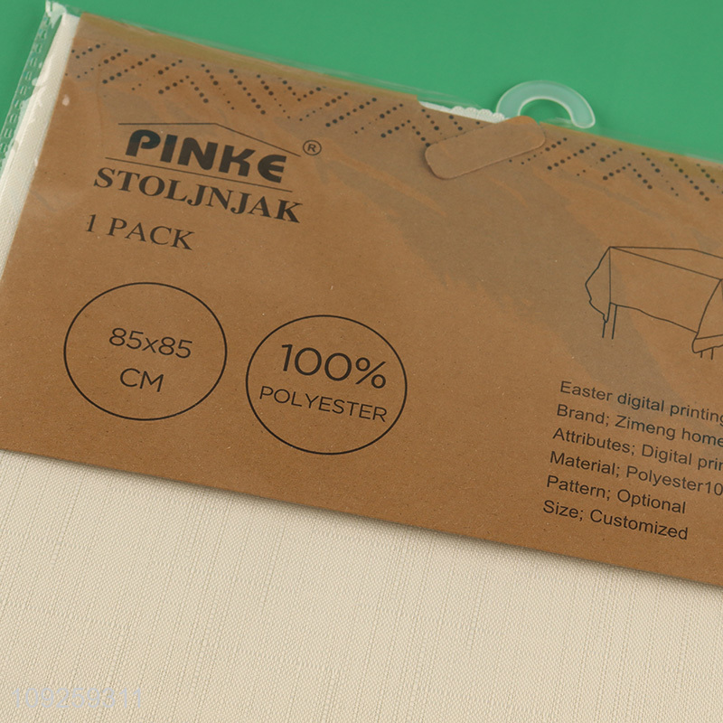 New Arrival 85*85cm Tablecloth Polyester Table Cloth Wrinkle Resistant Tablecloth