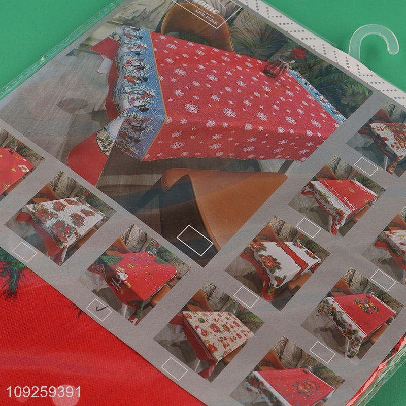 Good Quality 100*150cm Christmas Tablecloth Rectangular Table Cover for Xmas Decor