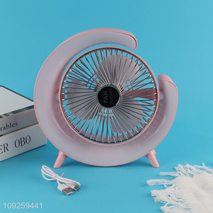 New Arrival Desk Fan USB Rechargeable Personal Desk Fan with Night Light