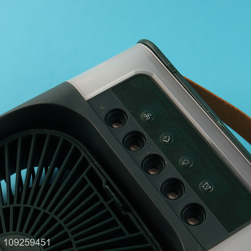 Good Quality Portable 5-Hole Mist Fan Air Cooler Fan 7-Color Night Light