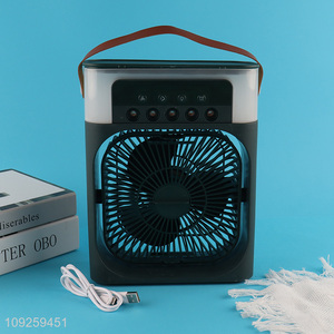 Good Quality Portable 5-Hole Mist Fan Air Cooler Fan 7-Color Night Light