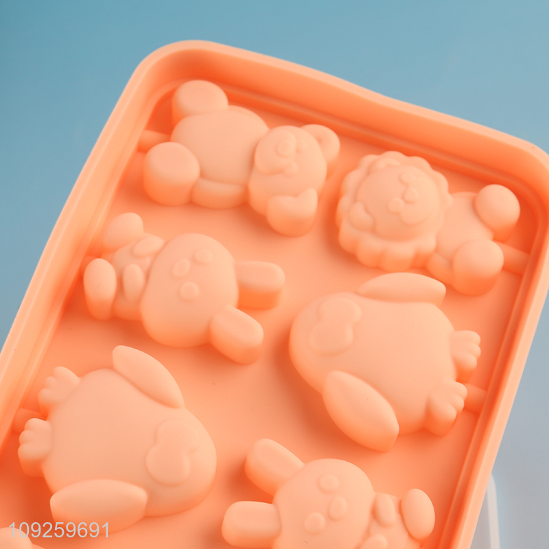 Wholesale Silicone Lollipop Molds Cute Animal Shaped Hard Candy Molds