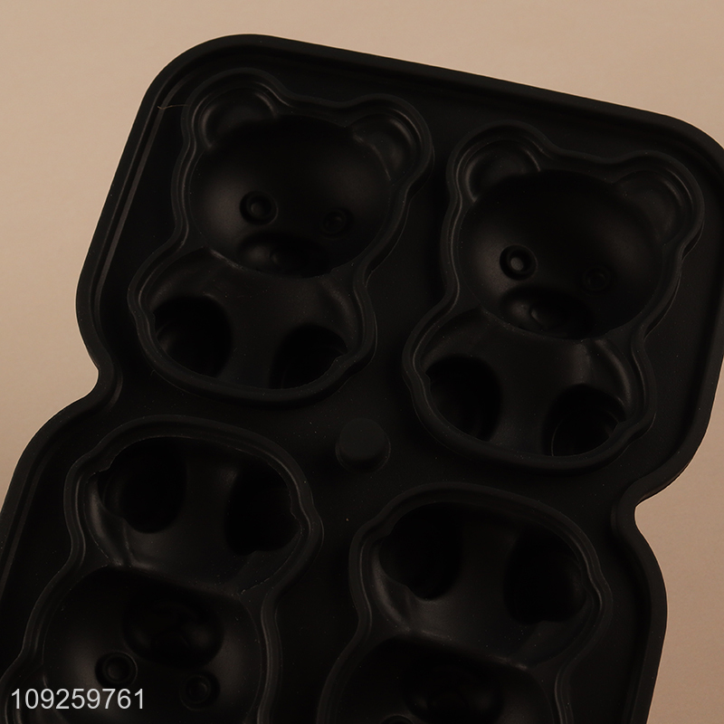 Wholesale 3D Bear Ice Cube Molds Easy Release Silicone Ice Cube Tray