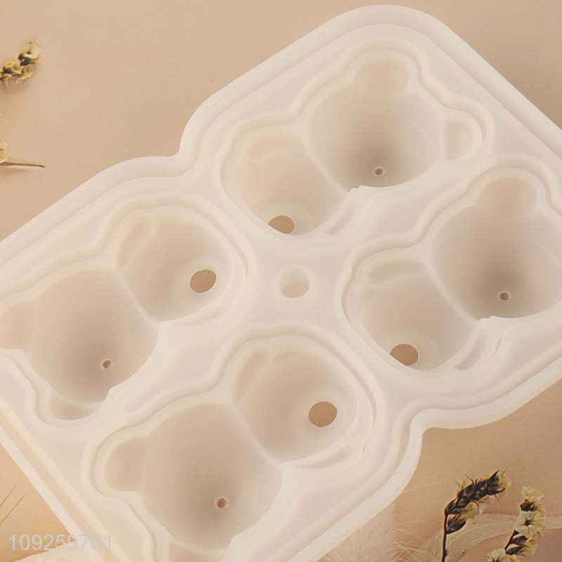 Wholesale 3D Bear Ice Cube Molds Easy Release Silicone Ice Cube Tray