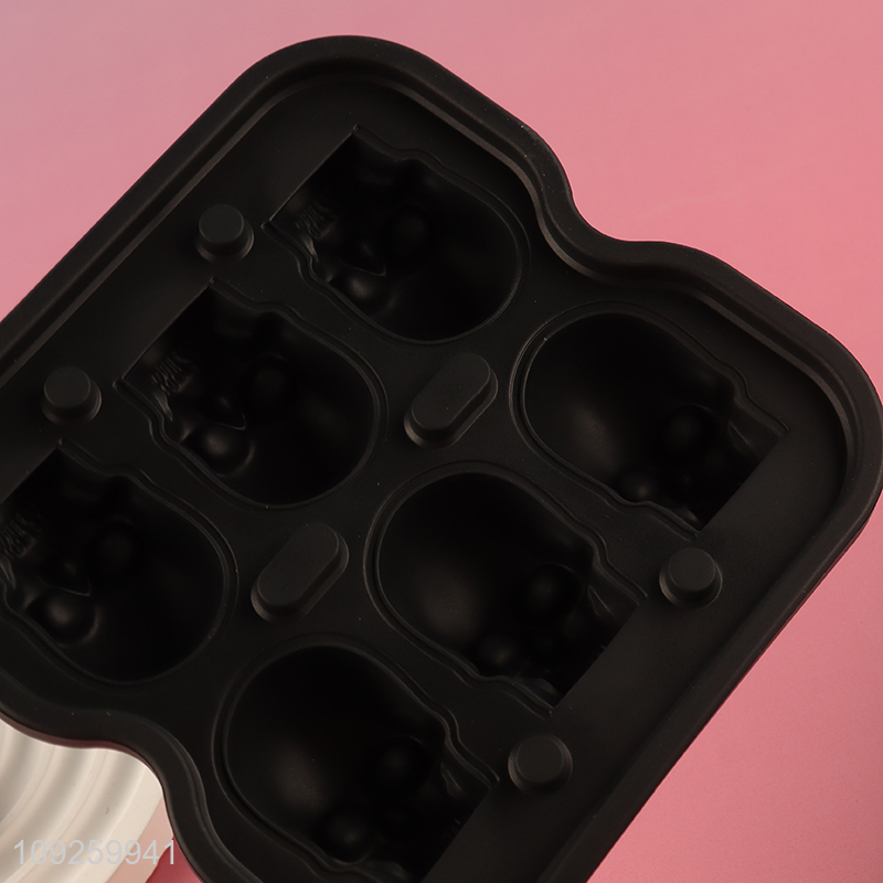 Wholesale 3D Skul Ice Cube Molds Silicone Ice Cube Tray for Corktail