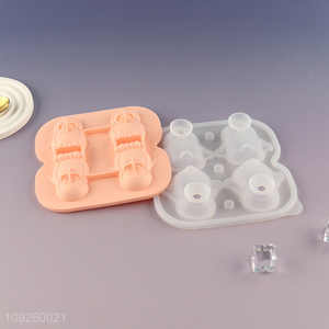 Factory Supply 3D Penguin Ice Cube Molds Silicone Ice Cube Tray