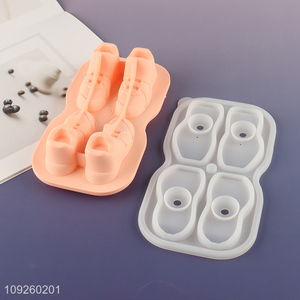 High Quality 3D Shoe Silicone Ice Cube Tray Ice Cube Molds with Lid
