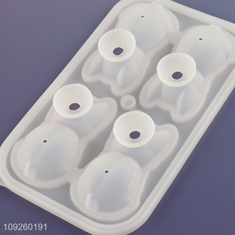 China Wholesale 3D Dog Ice Cube Molds Reusable Silicone Ice Cube Tray