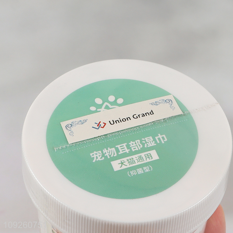 Top selling pet supplies non-toxic pet ear wipes wholesale