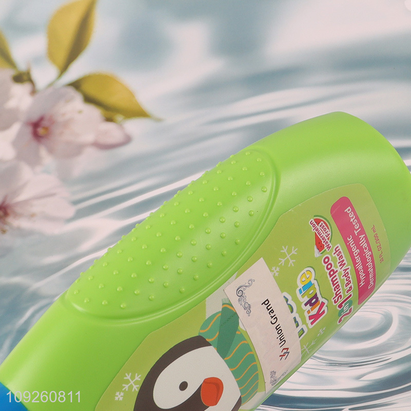 Yiwu market cartoon children 2in1 shampoo body wash for sale