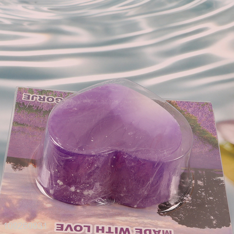 Most popular heart shape lavender beauty soap bath soap for sale