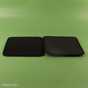Popular products black waterproof non-slip cat litter box mat pet mat