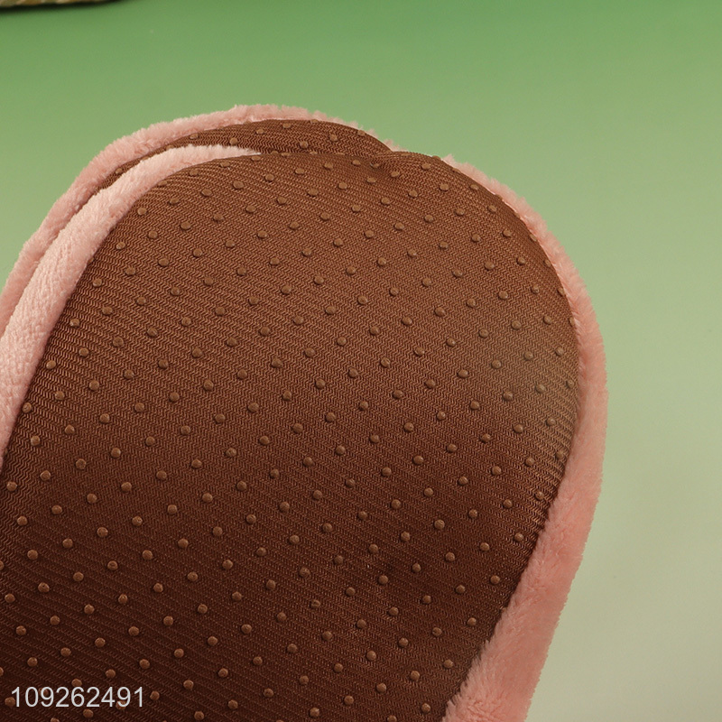 Popular products pink winter warm plush polyester slippers home slippers