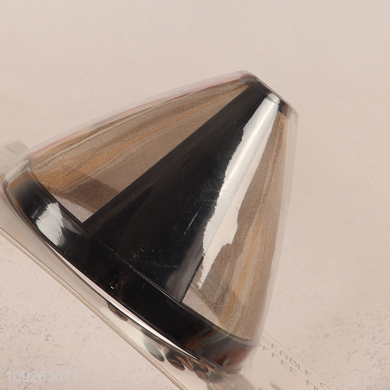 Good selling kitchen gadget bpa free reusable cone coffee filter wholesale