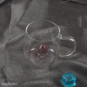 Top selling unbreakable glass water cup coffee cup with handle