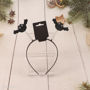 Hot selling black Halloween party supplies bat hair hoop hair accessories
