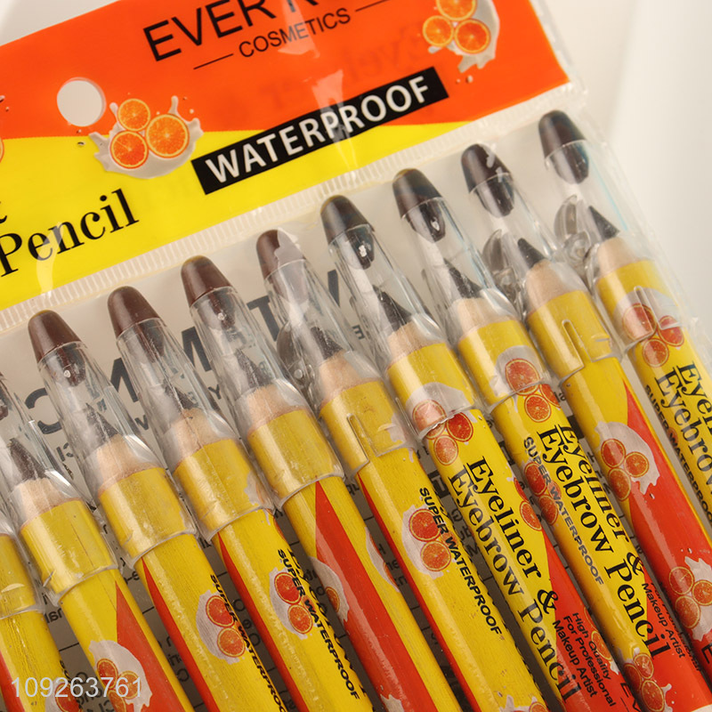 Factory Price 3 Assorted Colors Long Lasting Waterproof Eyeliner & Eyebrow Pencils