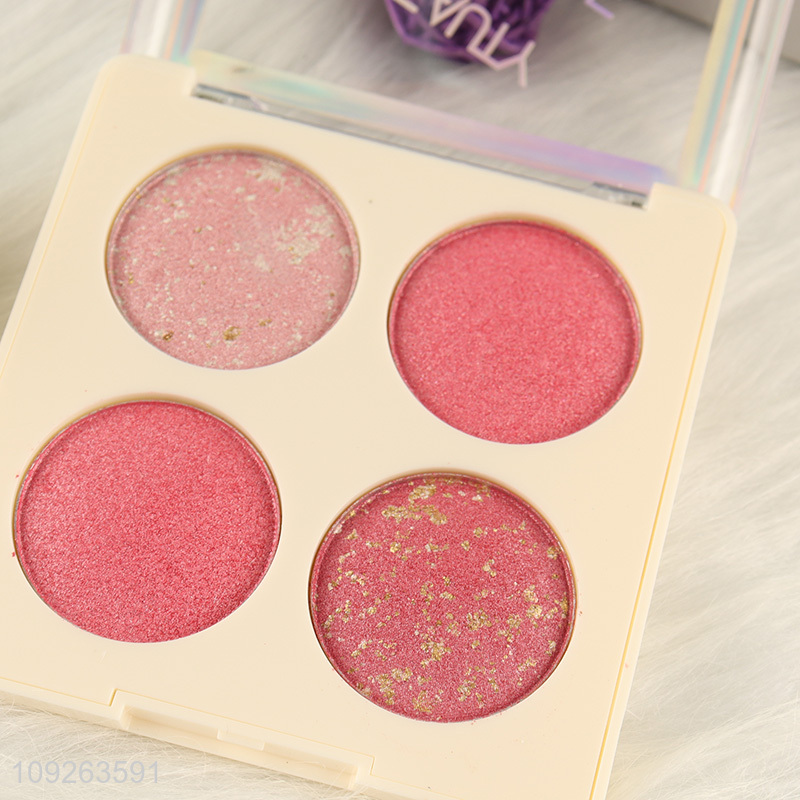 China Imports 4 Colors Blush Palette Cruelty-Free Shimmer Blush Makeup Palette