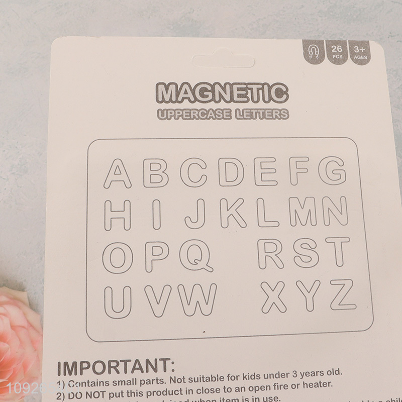 Good selling 26pcs colourful magnetic uppercase letter kids teaching toys set